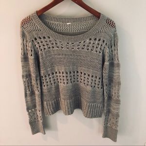 Gray Loose Knit Sweater